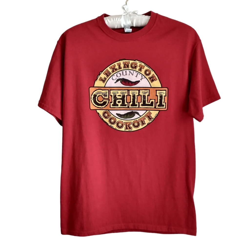 Jerzees Dri-Power Red CHILI  Print Women's Tee